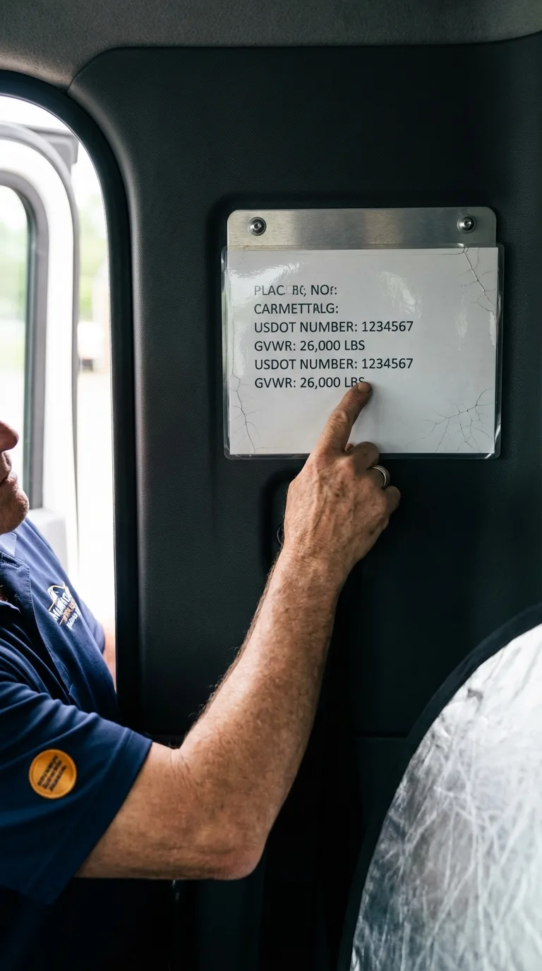USDOT licensing placard verification in DeFuniak Springs